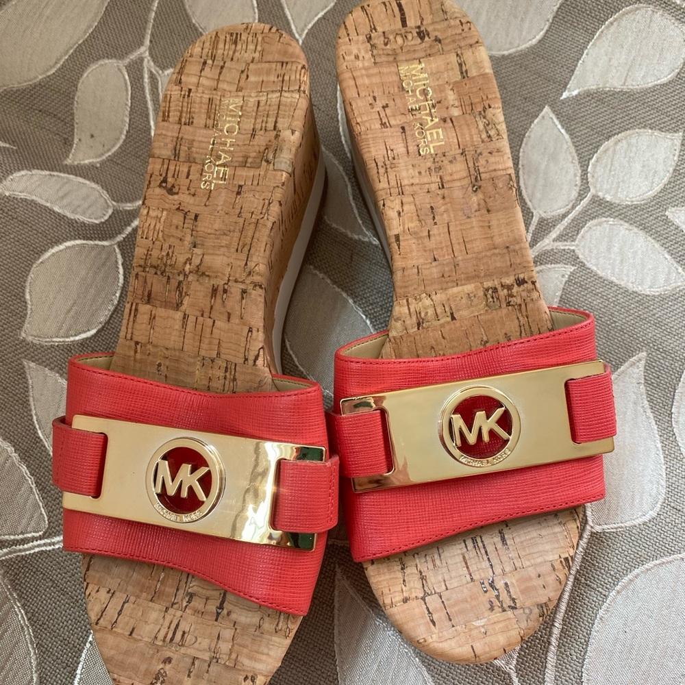 Michael Kors Salmon Wedge Sandals